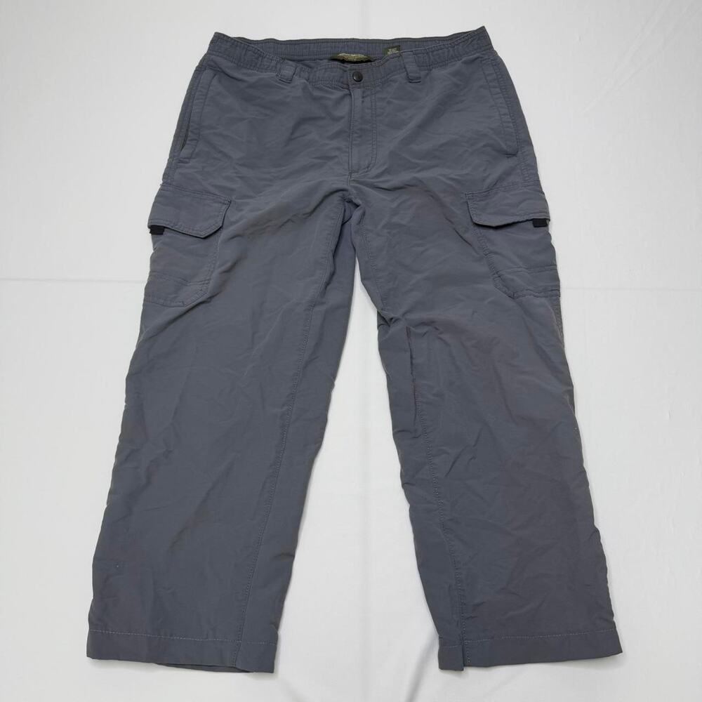 Eddie Bauer Grey Relaxed Fit Cargo Pants With Adjustable Waistband Size Medium